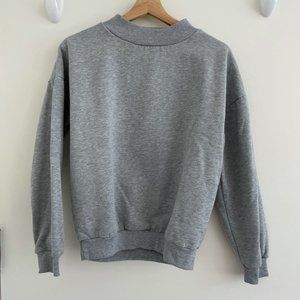 Gray Turtle Neck Oversized Sweatshirt